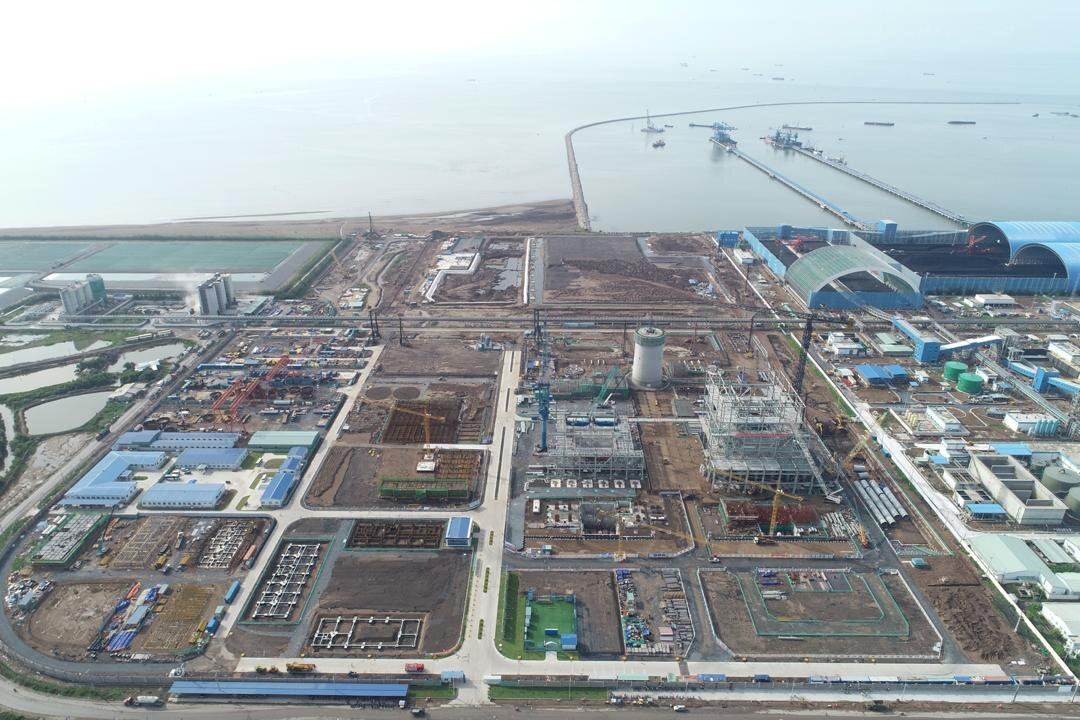 Aerial view of the Duyen Hai 2 site on the Tra Vinh coast